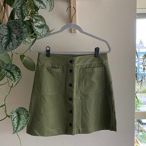 Madewell Station Green Mini Skirt